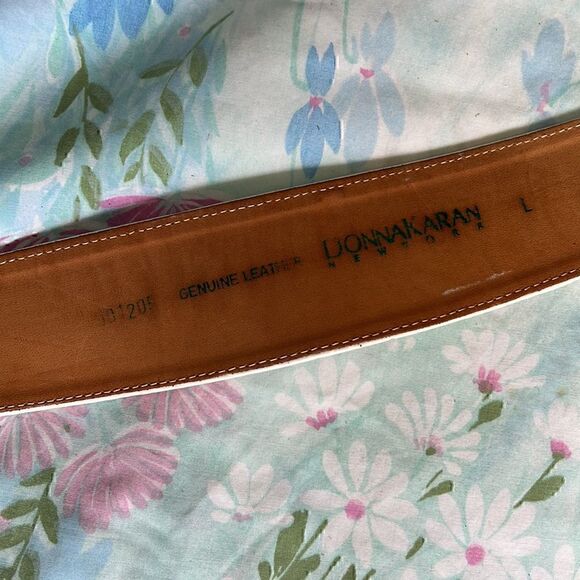 Vintage 80s Donna Karan BIG Leather Belt - Picture 7 of 14